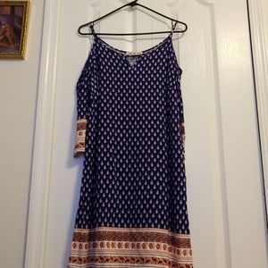 Pink Rose cold shoulder long sleeve dress